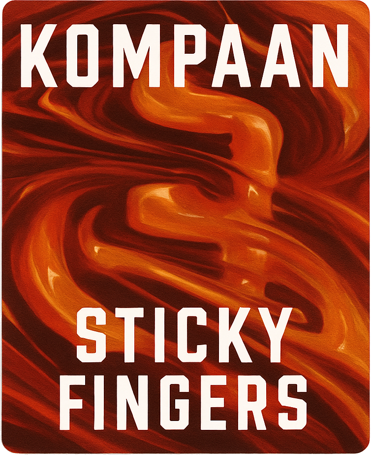 Etiket van Kompaan Sticky Fingers