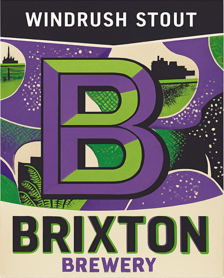 Etiket van Brixton Windrush Stout