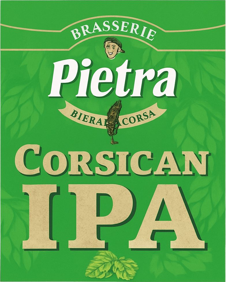 Etiket van Pietra Corsican IPA