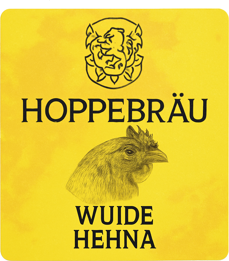 Etiket van Hoppebrau Wuide Hehna