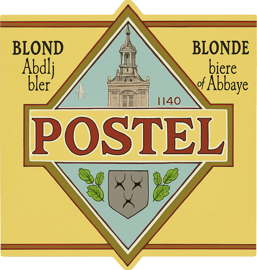 Etiket van Postel Blond