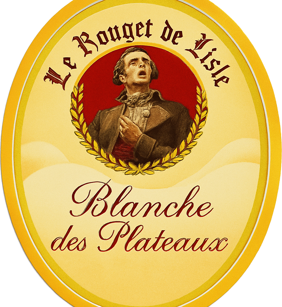 Etiket van La Rouget Blanche des Plateaux
