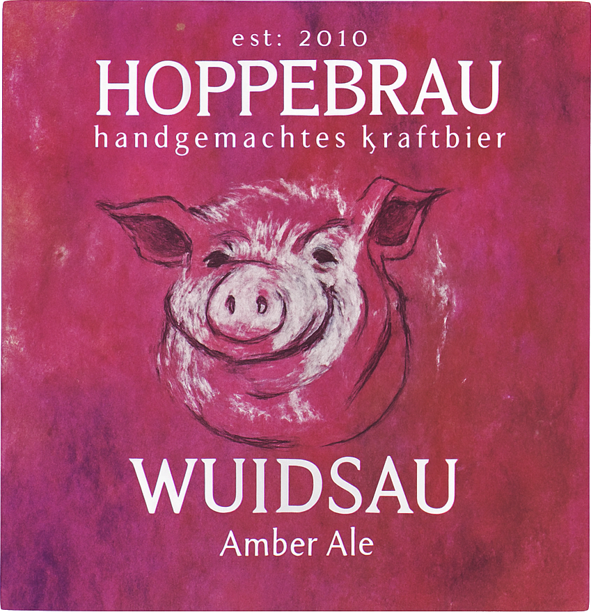 Etiket van Hoppebrau Wuidsau