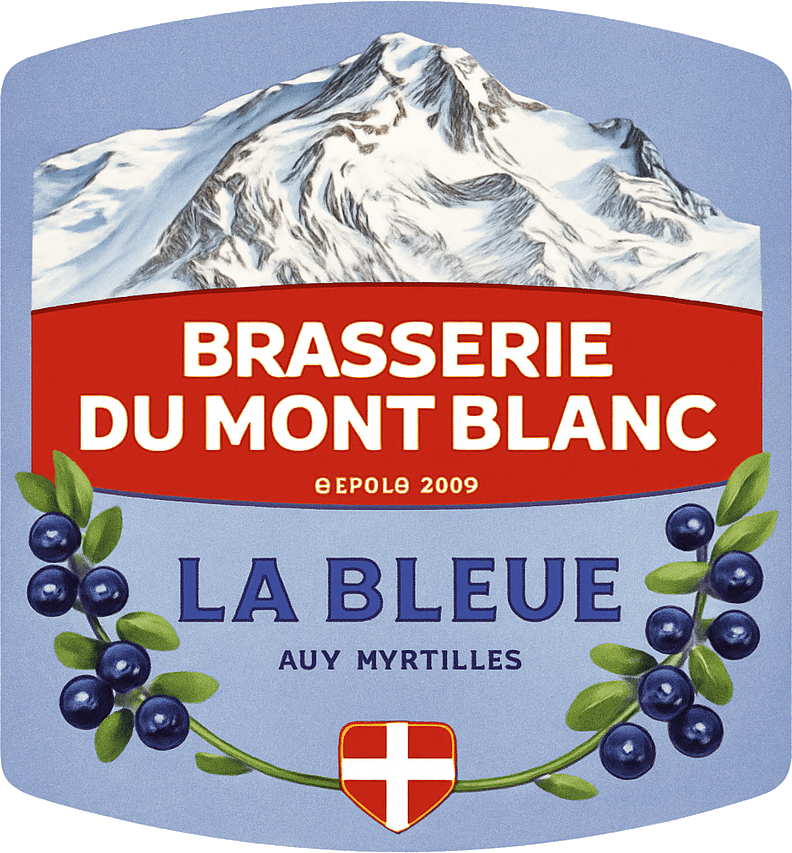 Etiket van La Bleue du Mont Blanc
