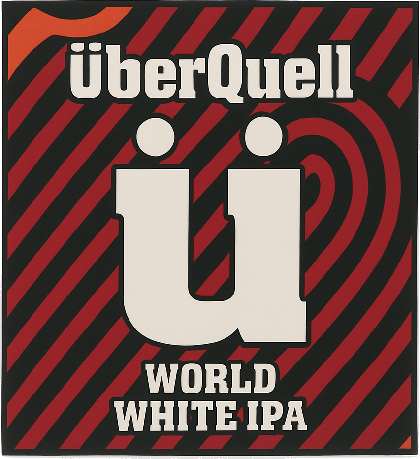 Etiket van Uberquell World White IPA