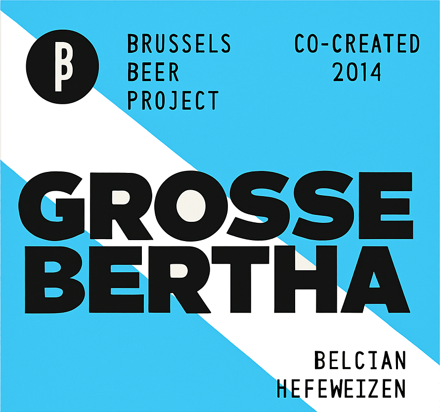 Etiket van Brussels Beer Project Grosse Bertha