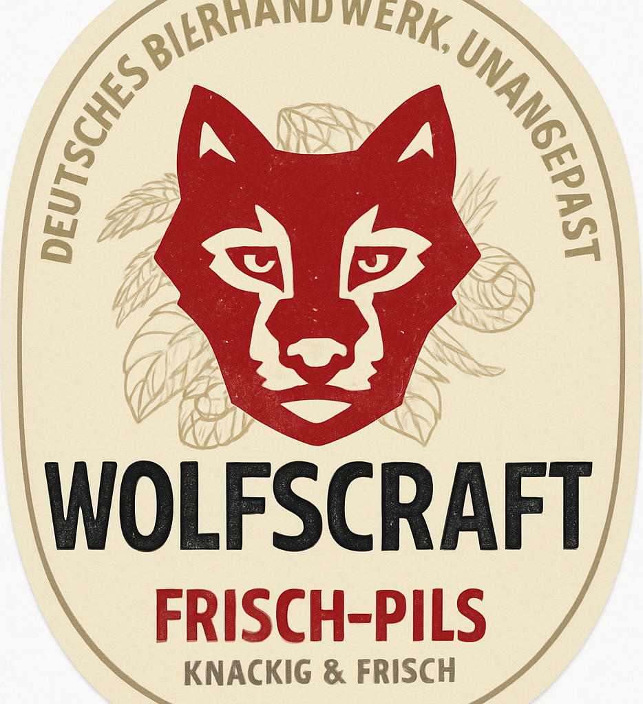 Etiket van Wolfscraft Frisch-Pils
