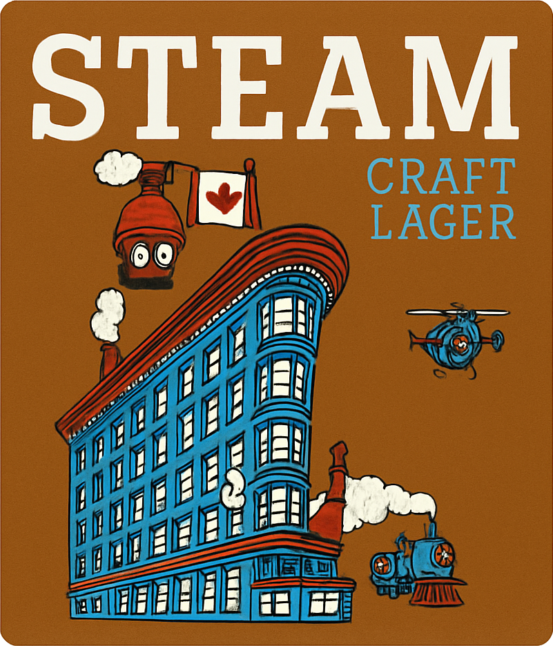 Etiket van Steamworks Craft Lager