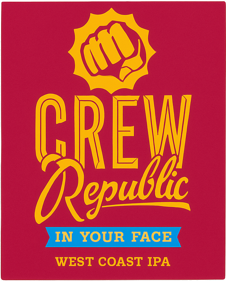 Etiket van Crew Republic In Your Face