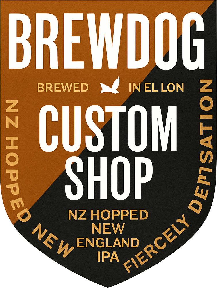 Etiket van BrewDog Custom Shop