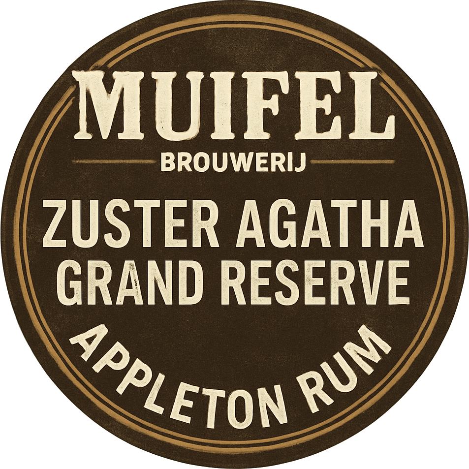 Etiket van Muifelbrouwerij Zuster Agatha Grande Reserve Appleton Rum