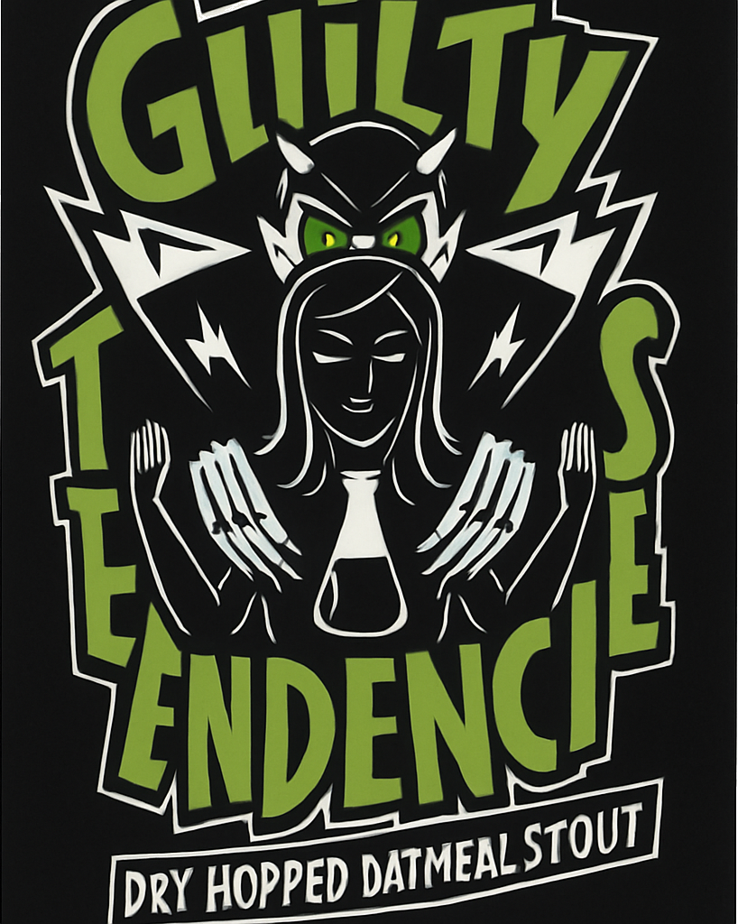 Etiket van Guilty Tendencies Oatmeal Stout Mad Scientist