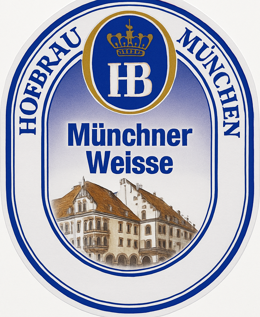 Etiket van Hofbräu Münchner Weisse
