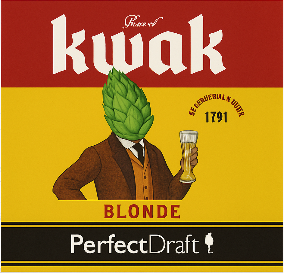 Etiket van Kwak Blonde 