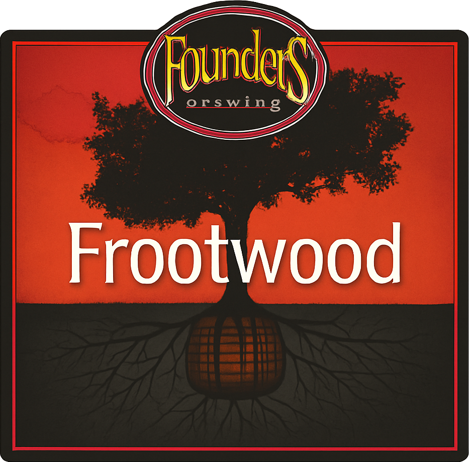 Etiket van Founders FrootWood