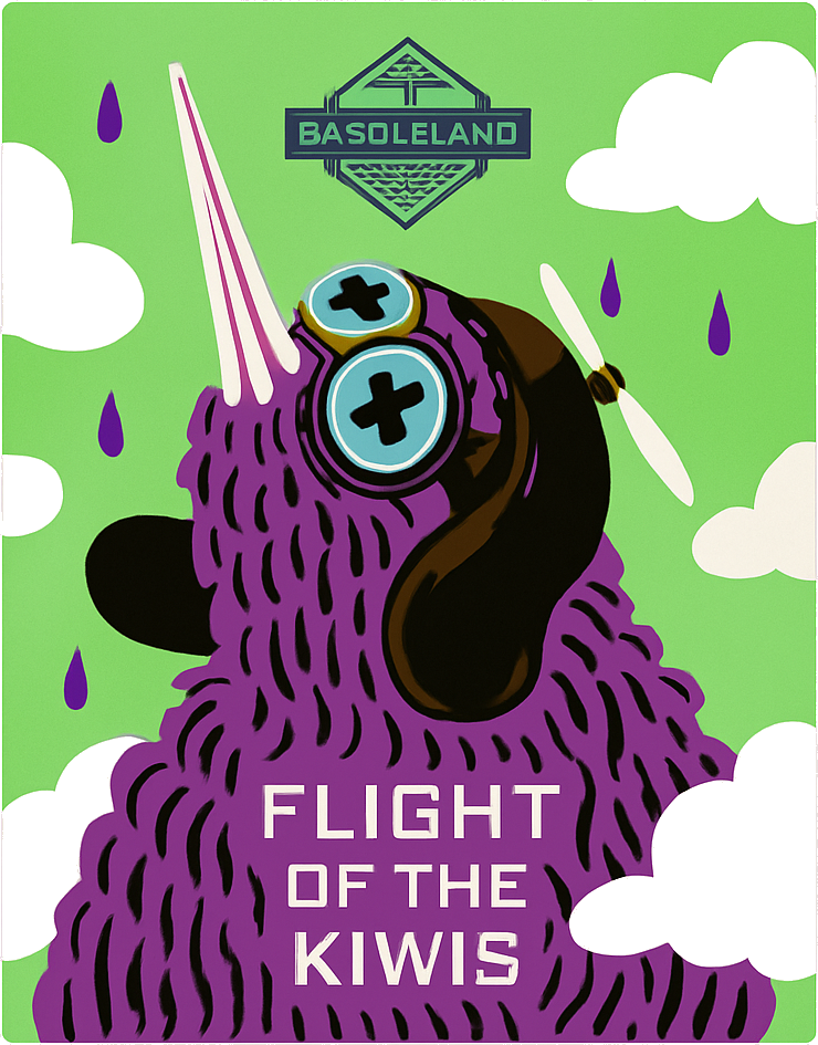 Etiket van Basqueland Flight Of The Kiwis