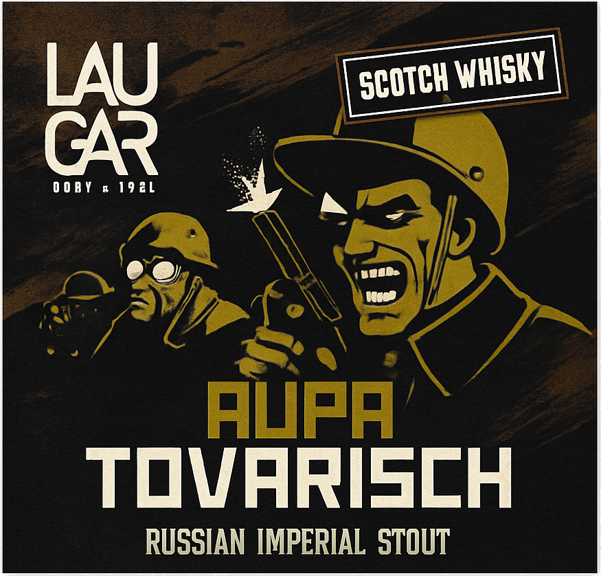 Etiket van Laugar Aupa Tovarish Scotch Whisky BA