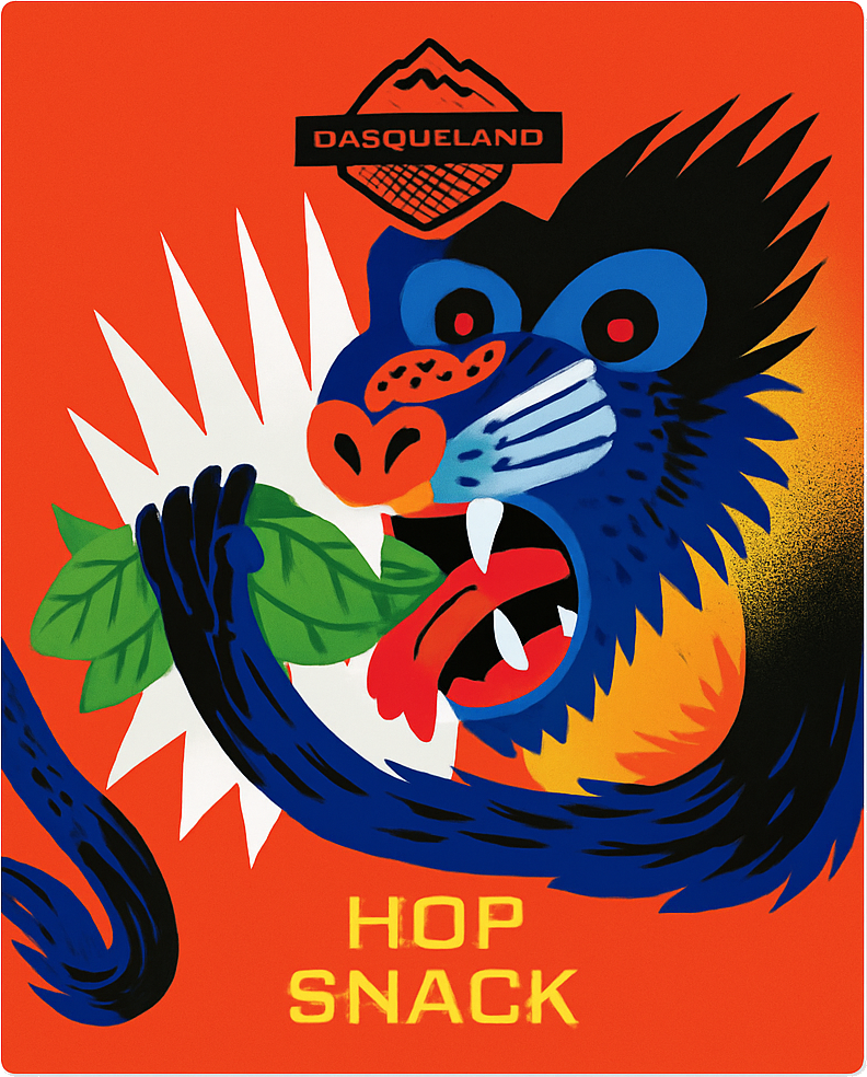Etiket van Basqueland Hop Snack