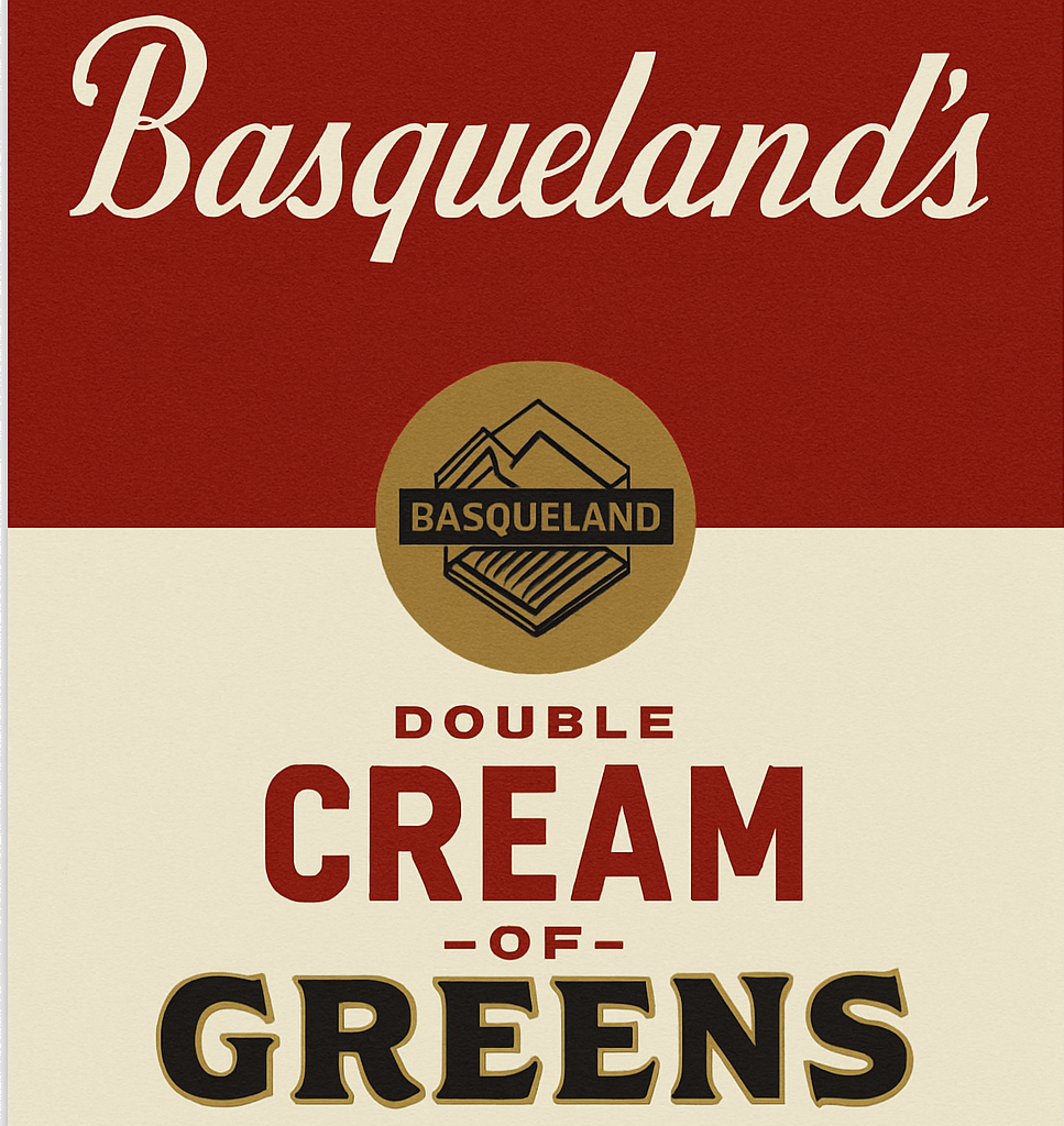 Etiket van Basqueland Double Cream Of Greens