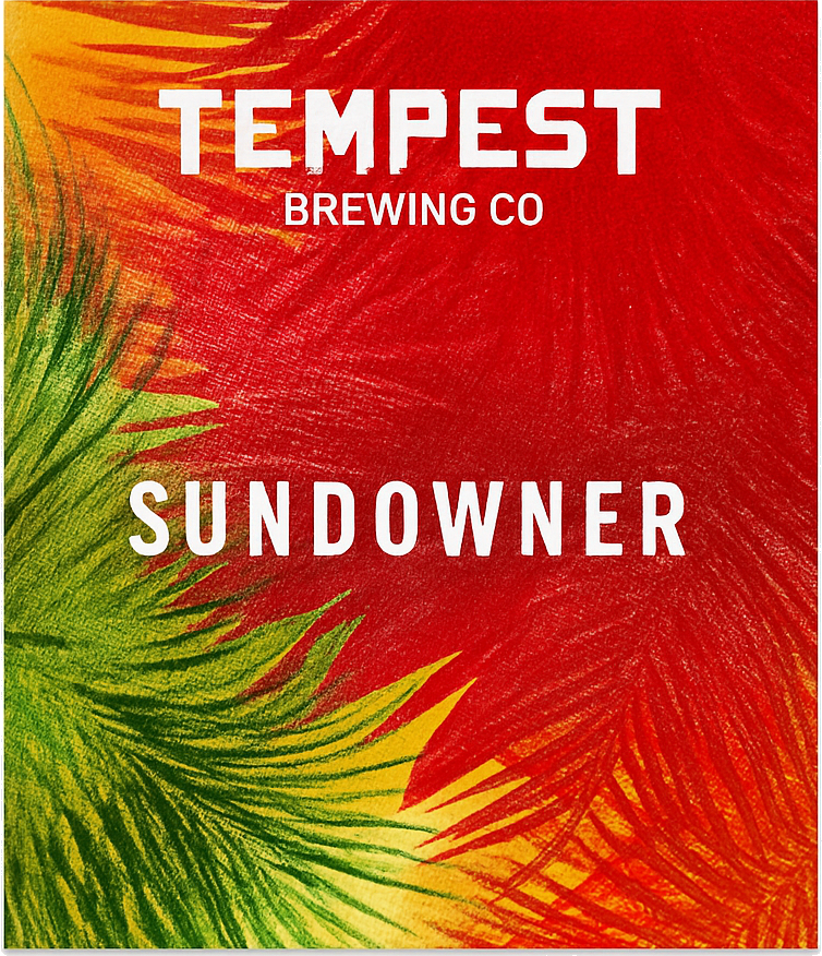 Etiket van Tempest Sundowner