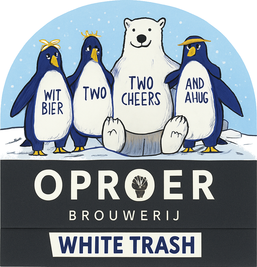Etiket van Oproer White Trash