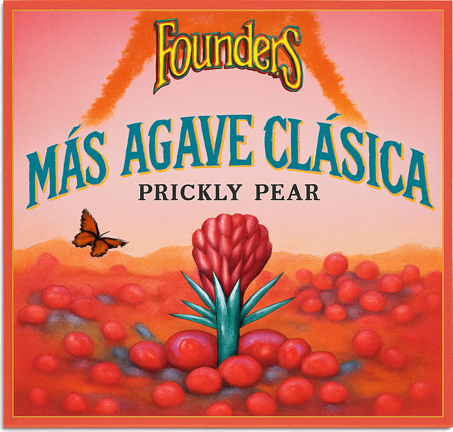 Etiket van Founders Mas Agave Clásica Prickly Pear
