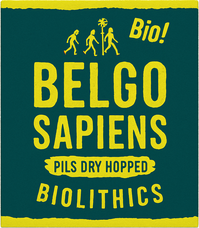 Etiket van Belgo Sapiens Pils Bio