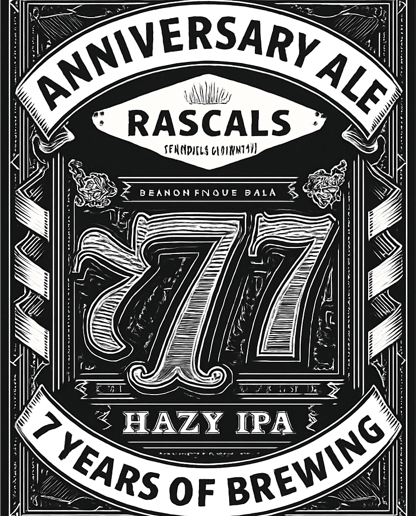 Etiket van Rascals 777 Hazy IPA