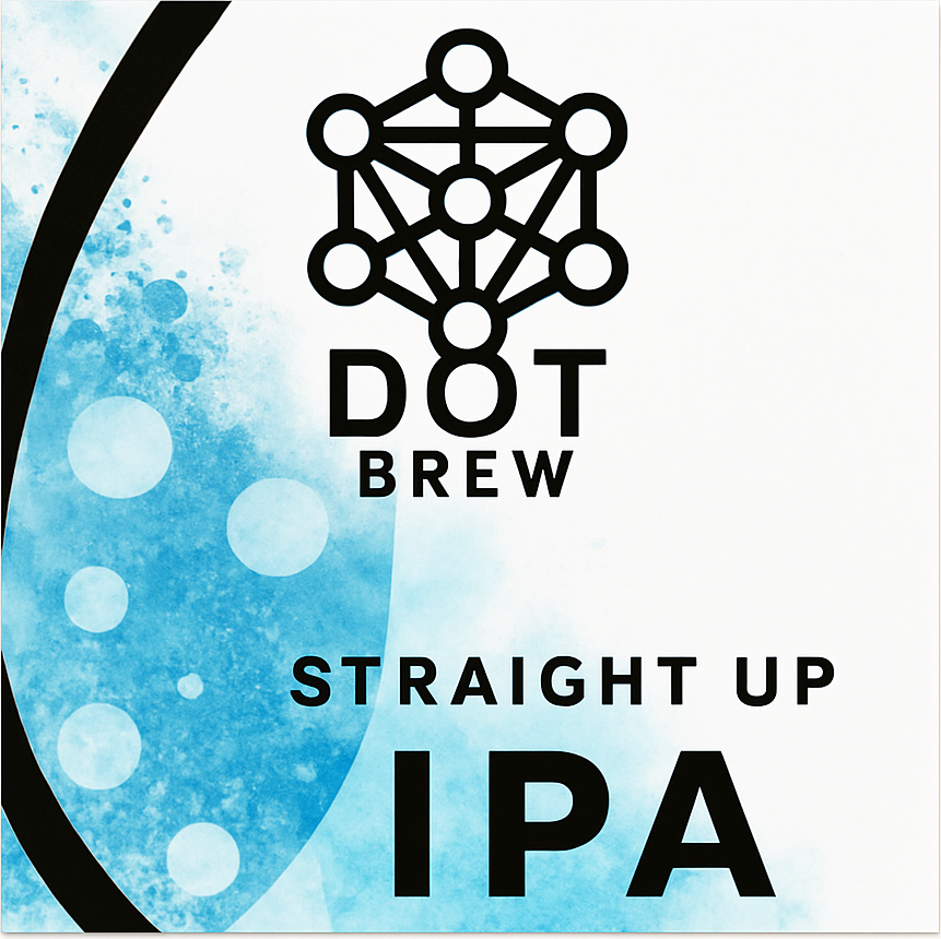 Etiket van Dot Brew Straight Up IPA