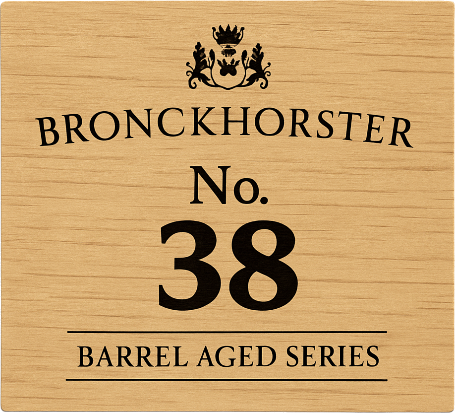 Etiket van Bronckhorster Barrel Aged Serie no 38 Specialty Saison Calvados