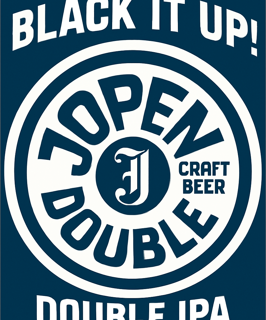 Etiket van Jopen Black It Up!