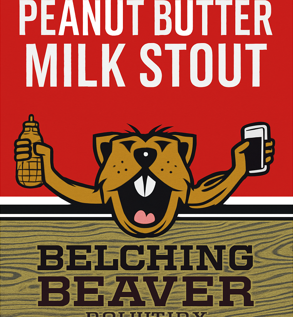 Etiket van Belching Beaver Peanut Butter Milk Stout