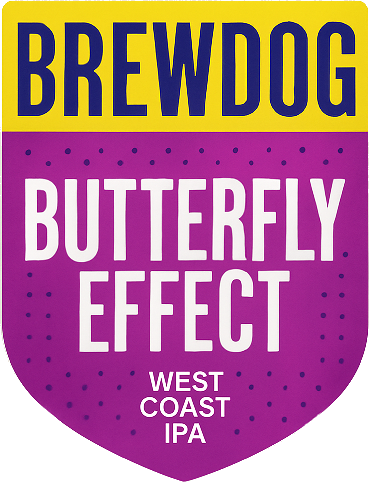 Etiket van BrewDog Butterfly Effect