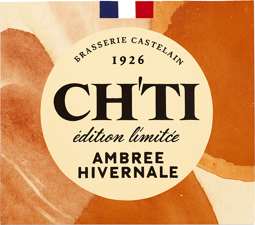 Etiket van Castelain Ch'ti Ambrée Hivernale