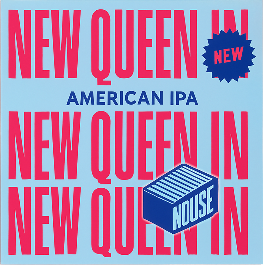 Etiket van Brique House New Queen in Town