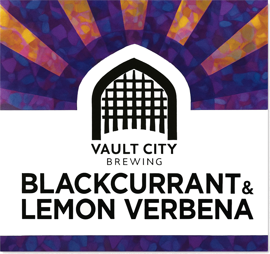 Etiket van Vault City Brewing Blackcurrant Lemon Verbena