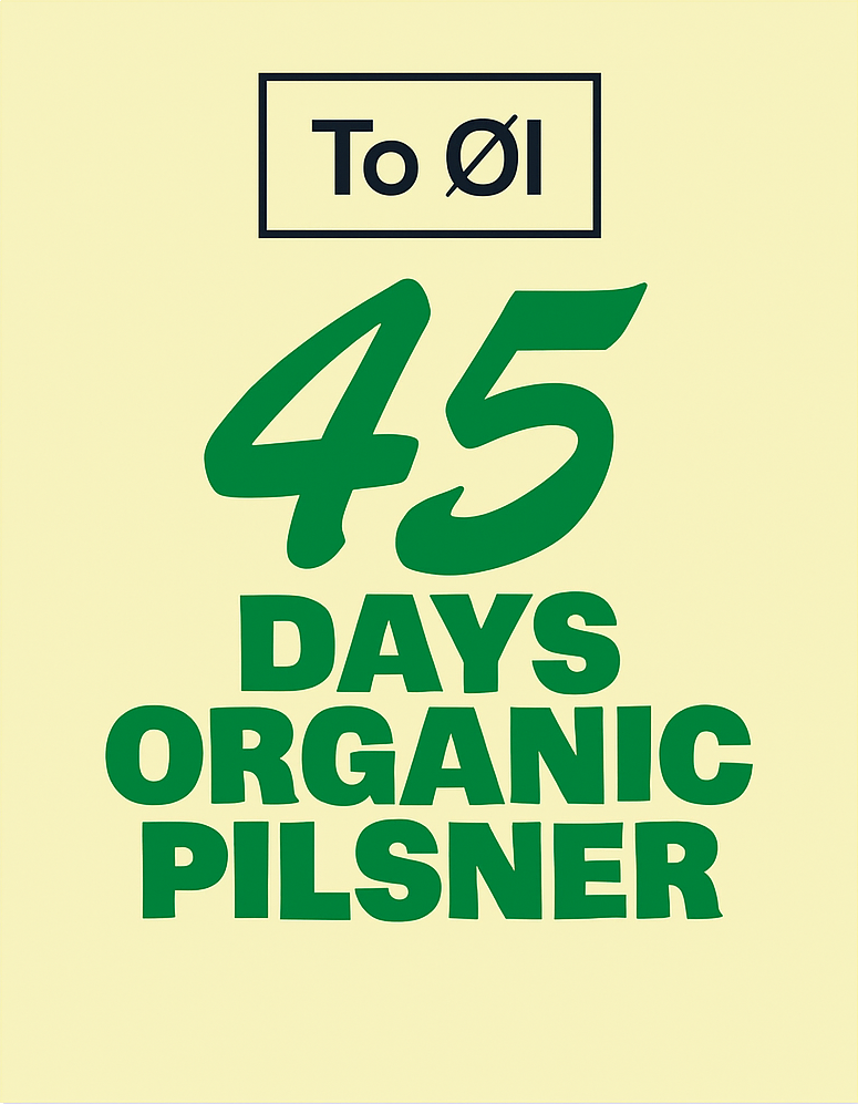 Etiket van To Øl 45 Days Organic Pilsner