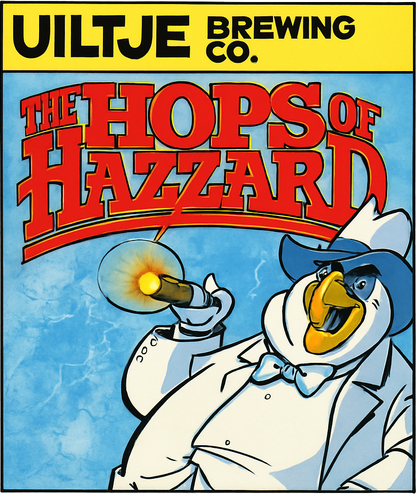 Etiket van Uiltje The Hops of Hazzard Boss Hogg Edition