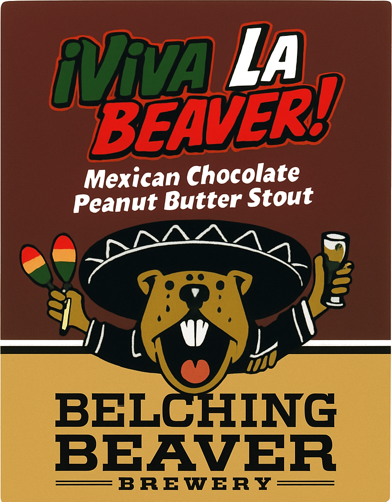 Etiket van Belching Beaver Viva La Beaver