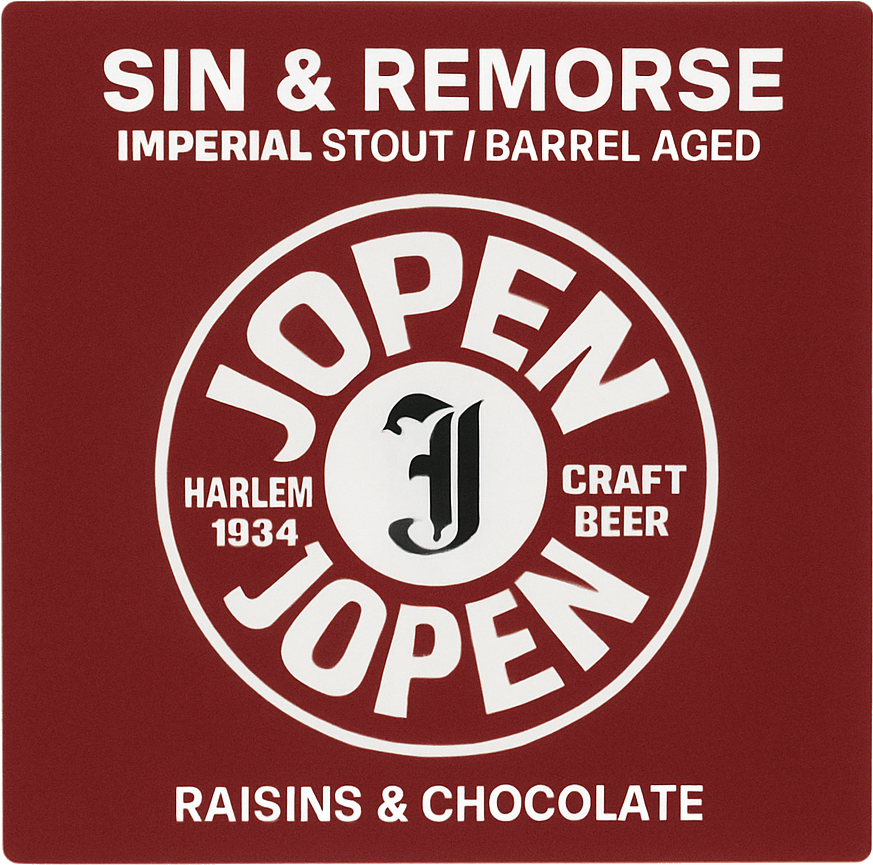 Etiket van Jopen / De Molen Sin Remorse Brandy Barrel Aged