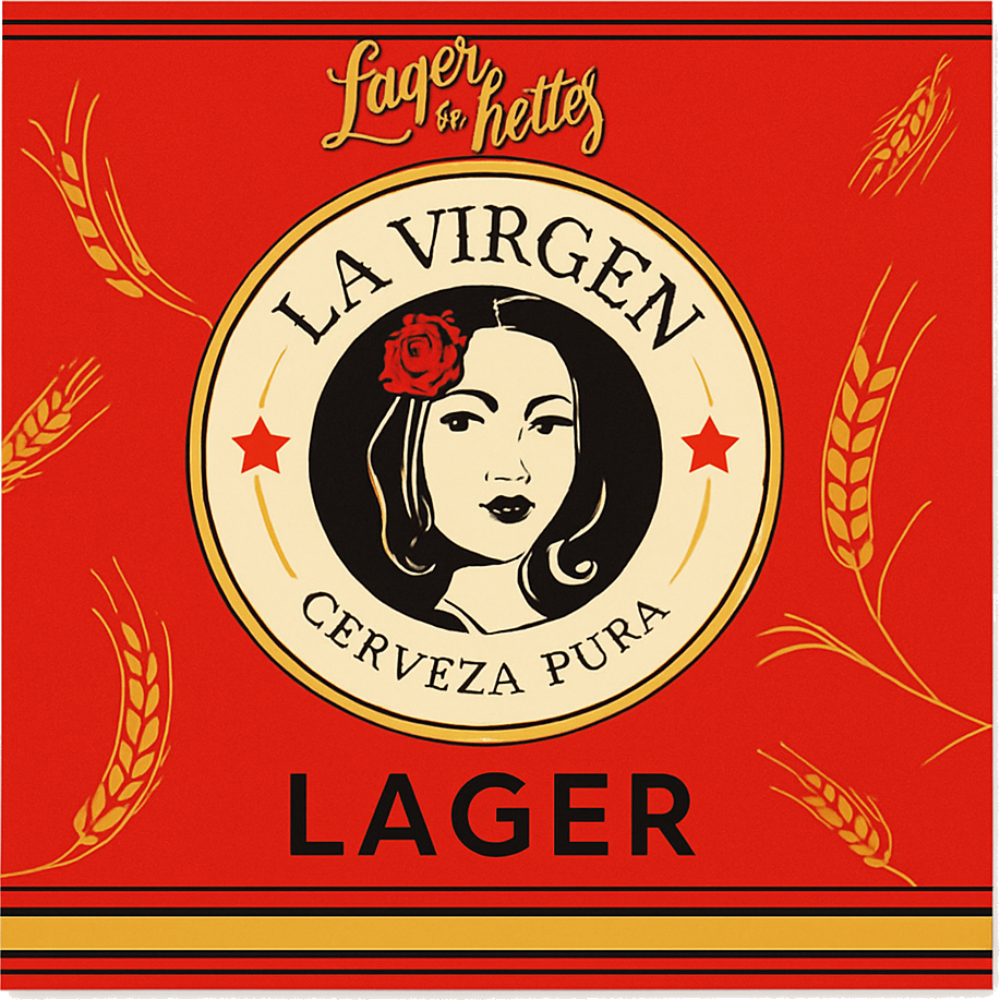 Etiket van La Virgen Madrid Lager