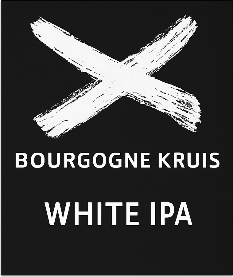 Etiket van Bourgogne Kruis White IPA