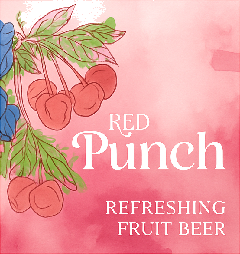 Etiket van Vicaris Red Punch