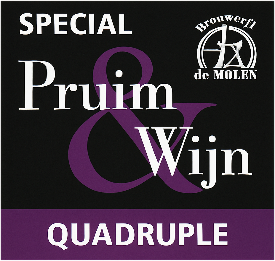 Etiket van Molen Pruim & Wijn