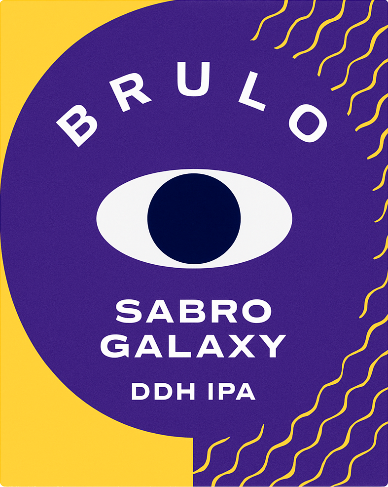 Etiket van BRULO Sabro Galaxy