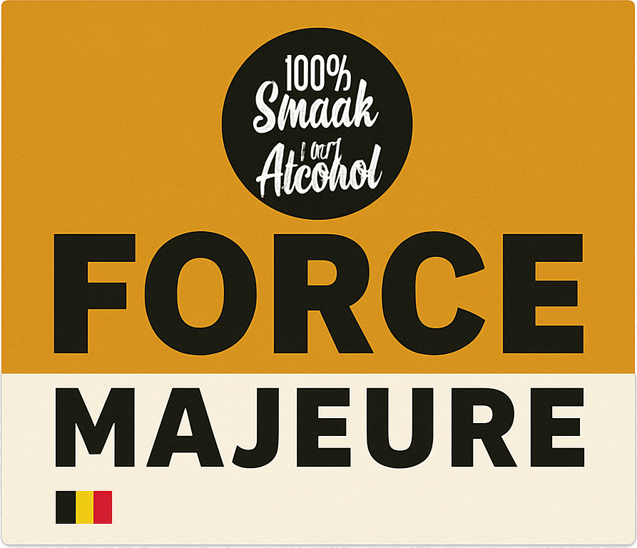Etiket van Force Majeure Bruin