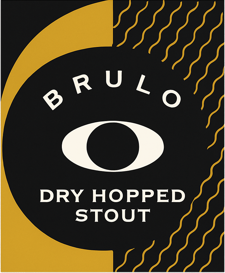 Etiket van BRULO Dry Hopped Stout