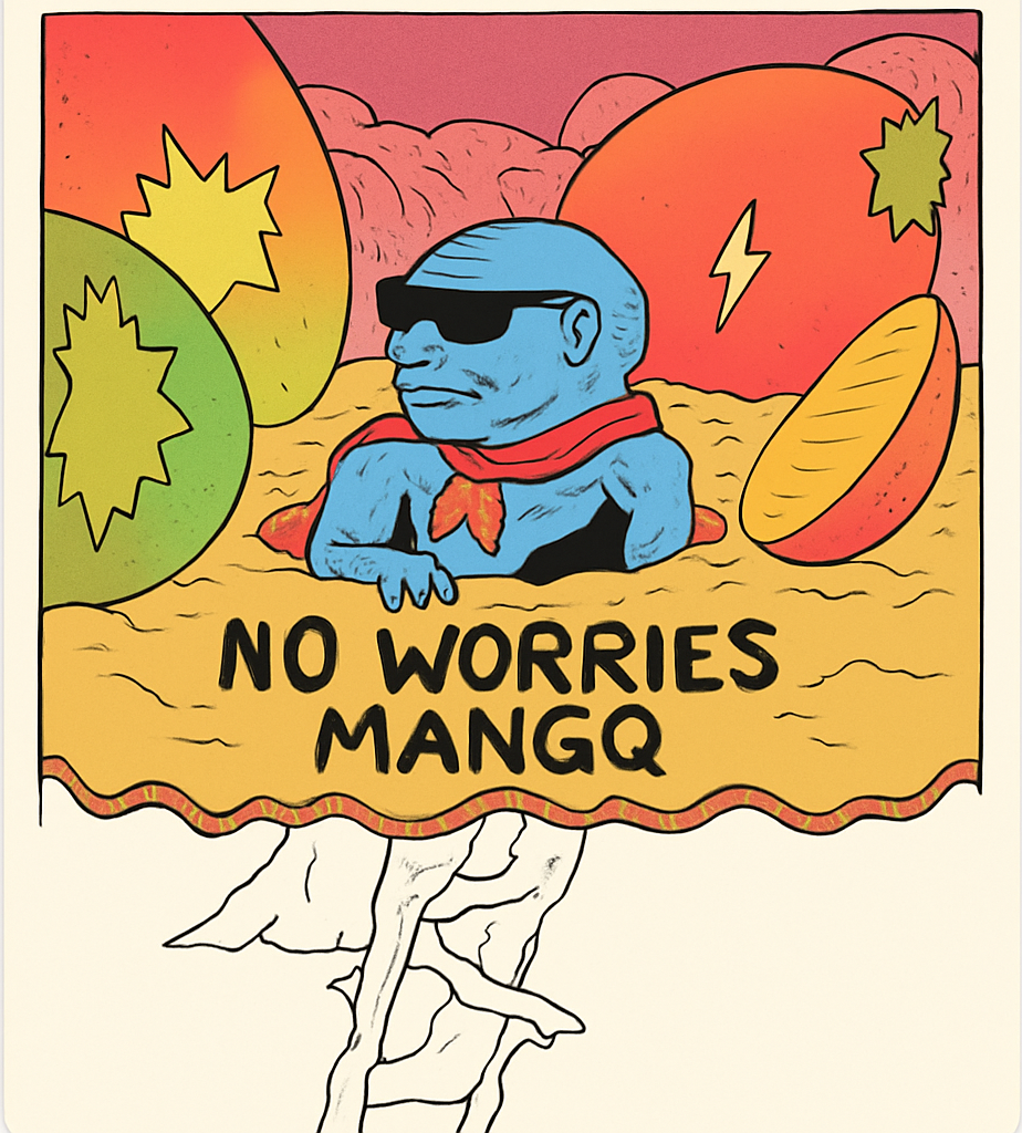 Etiket van Lervig No Worries Mango