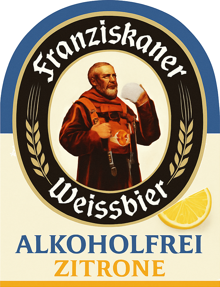 Etiket van Franziskaner Alkoholfrei Zitrone