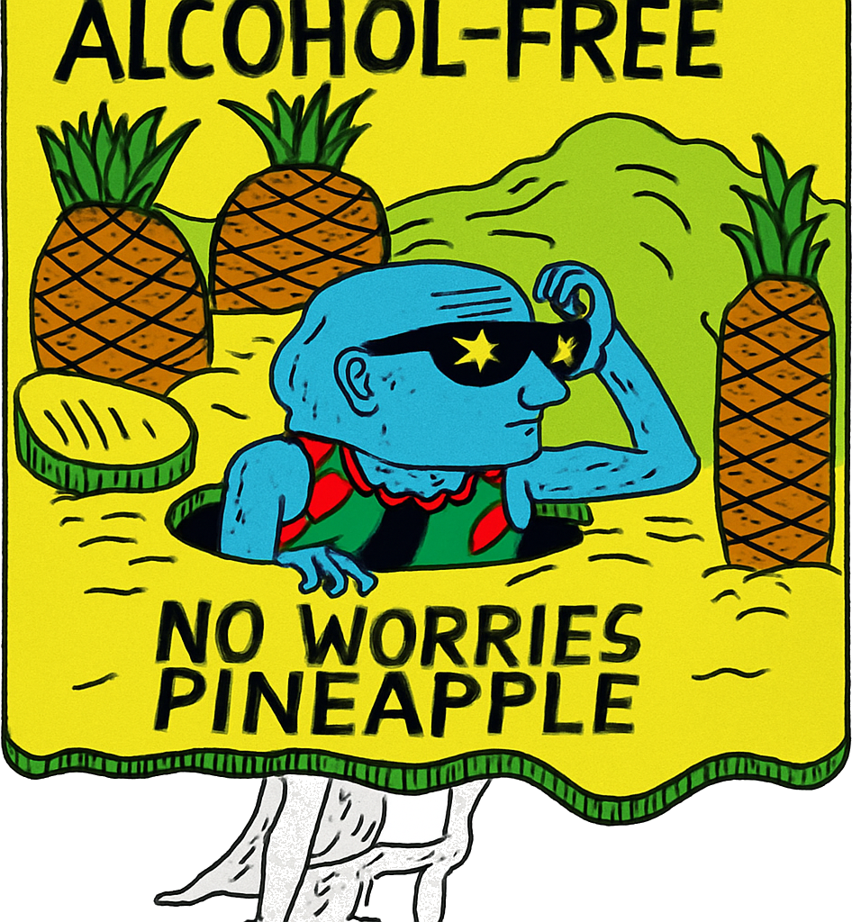 Etiket van Lervig No Worries Pineapple